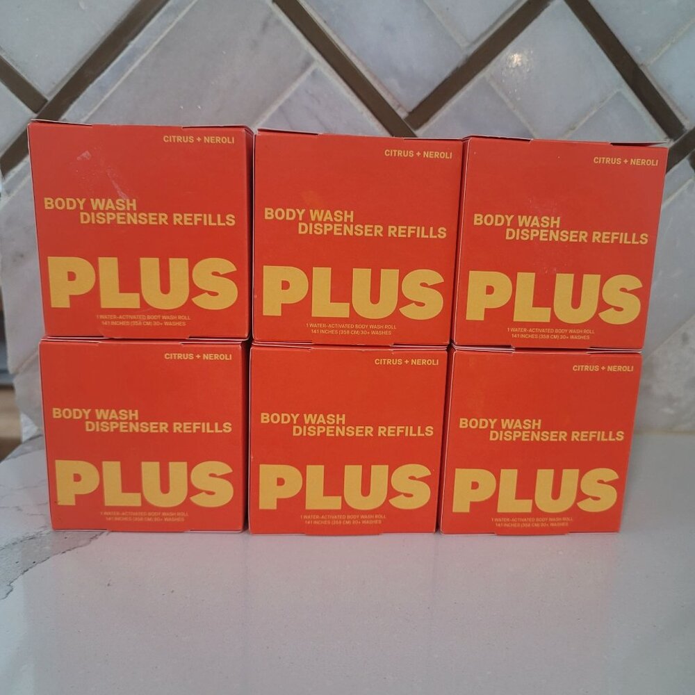 6 PLUS Summer Body Wash Dispenser Refill Pack 0.9oz Citrus + Neroli no waste